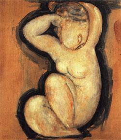 Amedeo Modigliani caryatid Spain oil painting art